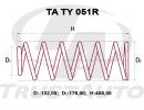 Пружина подвески усиленная (TA) LAND CRUISER NO HEIGHT CONTROL HDJ101/UZJ100 (VX) (98-) H = 460 mm. Сторона установки: REAR Артикул: TA TY 051R